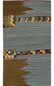 Handwoven Scandinavian Style Persian Kilim Area Rug - 3'8" Ã— 6"²7"³