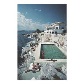 Slim Aarons C Print Photograph on Metal Hotel Du Cap- Eden-Roc Pool