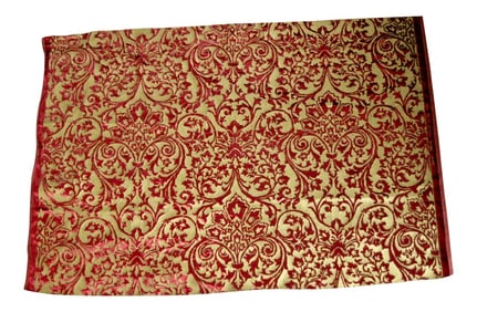 Gold Hand Printed Silk Italian Ardecora Velvet