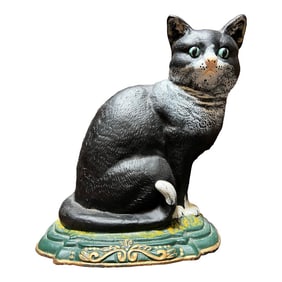 Vintage Metal Cat Doorstop