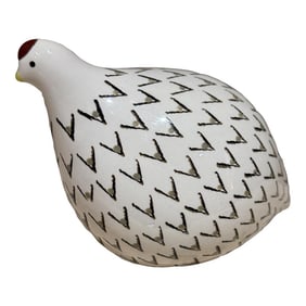 1970s Heidi Caillard Handmade Ceramic Quail Caille Lussan France