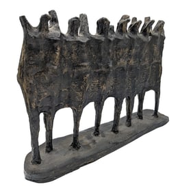 1960s Krishna Reddy Bronze Over Resin "The Vision" Sculpture