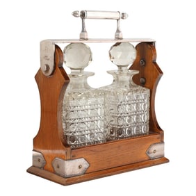 C.1880s "Betjemanns London" Tantalus Decanter Set,