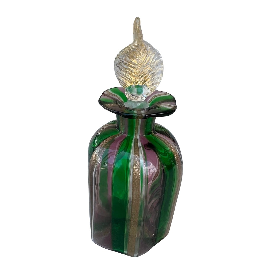 1980s Mid Century Murano Glass Perfume Bottle With Stopper (1 of 5)