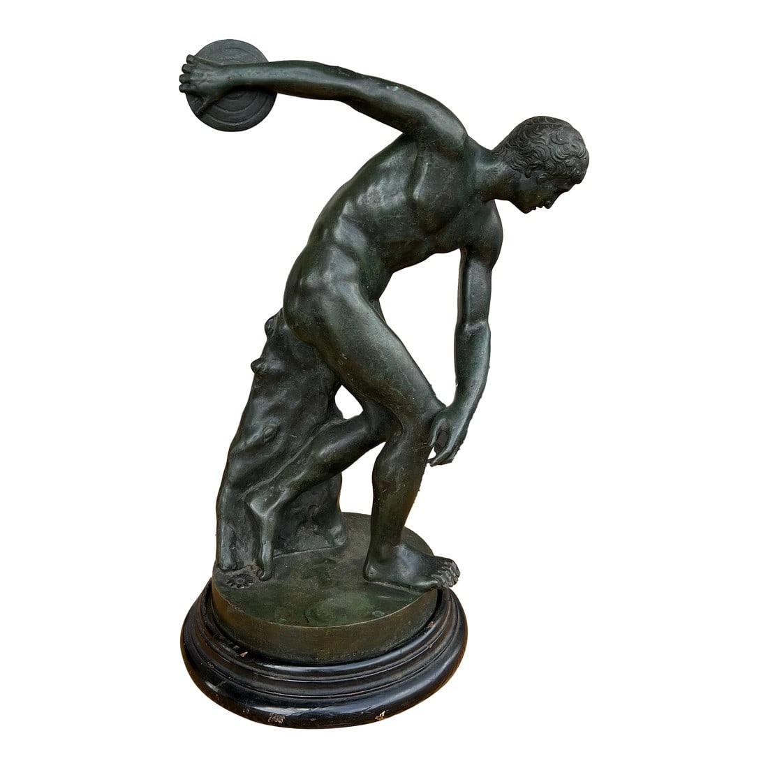 Vintage Man Throwing Discus Statue Lamp (1 of 6)