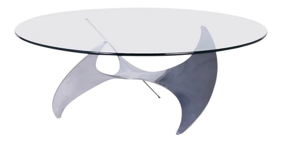 1970s Aluminum Propeller Coffee Table by Knut Hesterberg