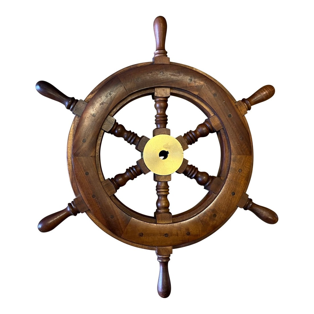 Vintage Wood Ship Wheel 24 Inches (1 of 3)