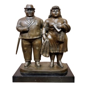 Fernando Botero -Chubby Couple -Bronze Sculpture
