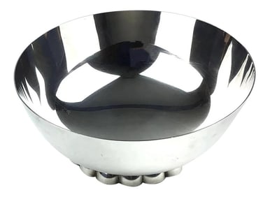 Silver Plate Scallop Footed Bowl