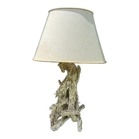Driftwood Distressed Painted Table Lamp