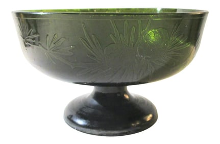 Art Deco French Glass Compote Circa. 1940s'