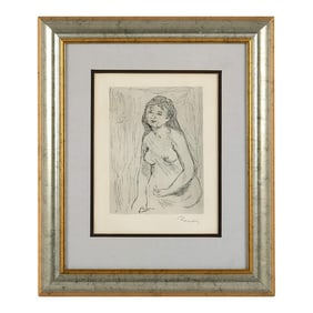 Signed Pierre-Auguste Renoir "Étude Pour Une Baigneuse" Etching