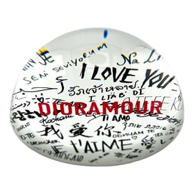 Christian Dior Dioramour "I Love You" Glass Paperweight