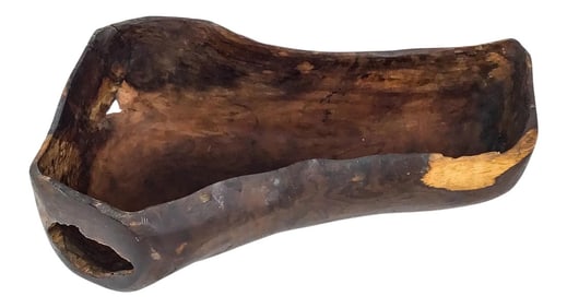 Vintage Live Edge Wood Gourd Planter Bowl Trinket Display