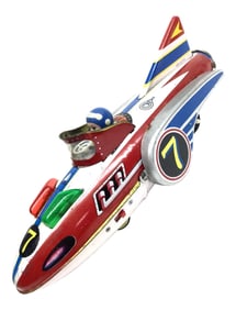 1940s Metal Spacecraft Toy Never Used