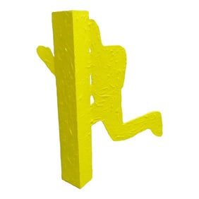 Mid 20th Century Modern Figurative Wood Wall Sculpture by Pinchas Cohen Gan