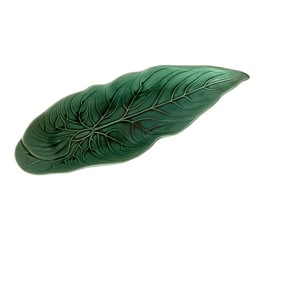 Wedgwood Majolica Green Leaf Dish Stamped