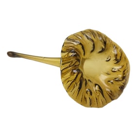 Antique C. 1900 Amber Glass Trumpet Flower Figurine Vase Epergne