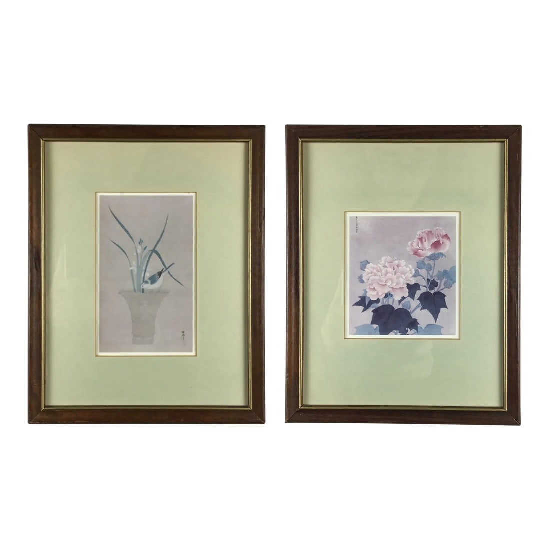 Pair of Wood Framed Asian Style Prints (1 of 13)