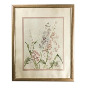 Framed Botanical Watercolor Print by M. Storm
