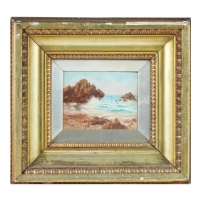 19th Century, Seascape, Original Oil on Canvas Painting, Signed, Framed