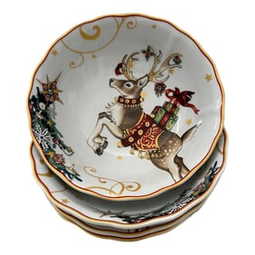 Williams-Sonoma Twas the Night Before Christmas Salad Plates-Set of 4