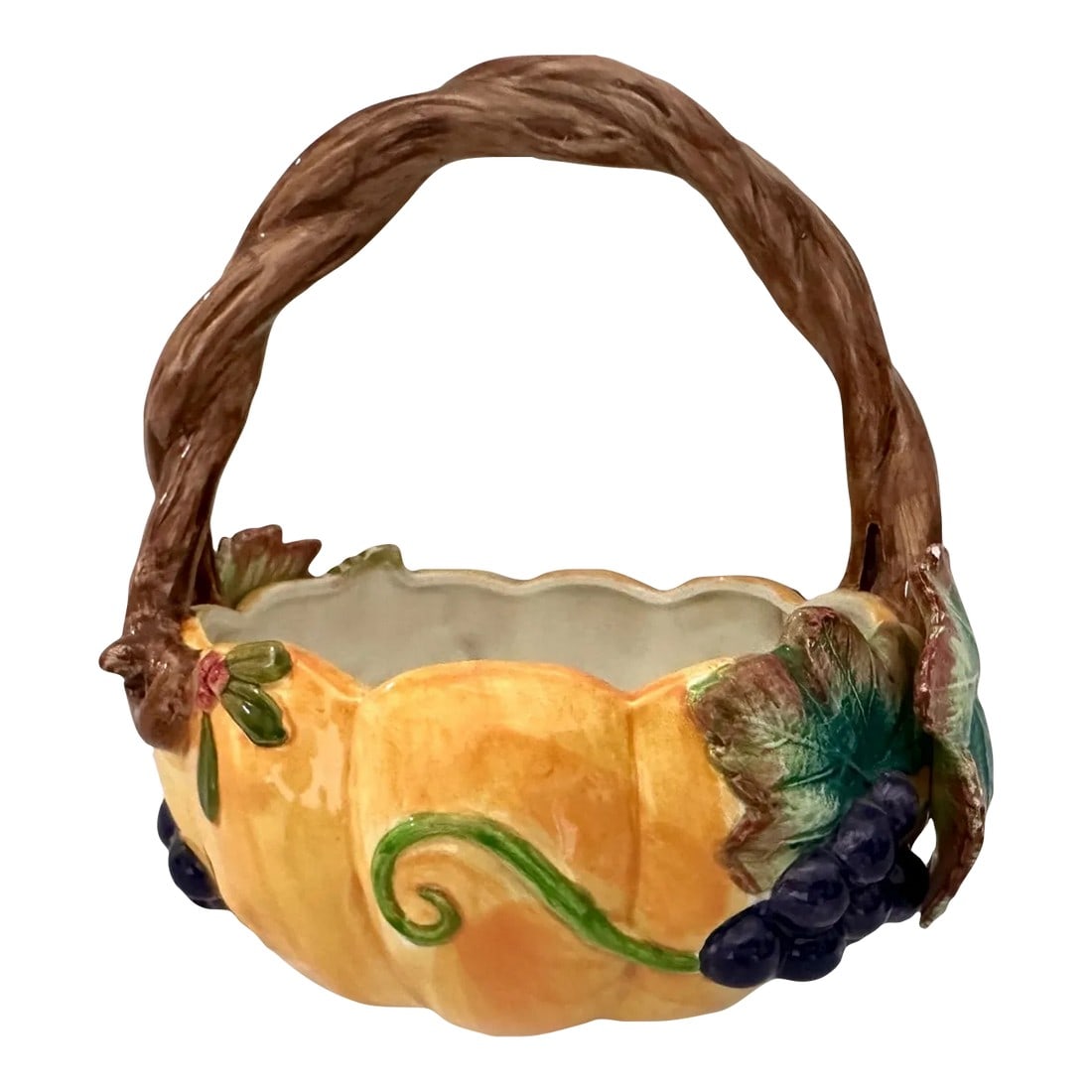 Fitz and Floyd "Thanksgiving Banquet" Candy Dish/Basket: Vintage 1993 Fitz and Floyd Thanksgiving Banquet collection handled basket/candy dish. Perfect for the holidays filled with goodies. I also have other matching pieces to the collection sold separately