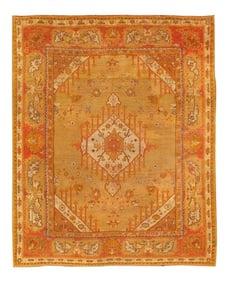 Antique Oushak Gold/Rust Rug, 10' 4" X 12'11"