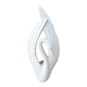 Vintage Textured Plaster Swan by Haeger