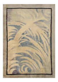 Antique Art Deco Multi/Beige Rug, 6' 0" X 8' 6"
