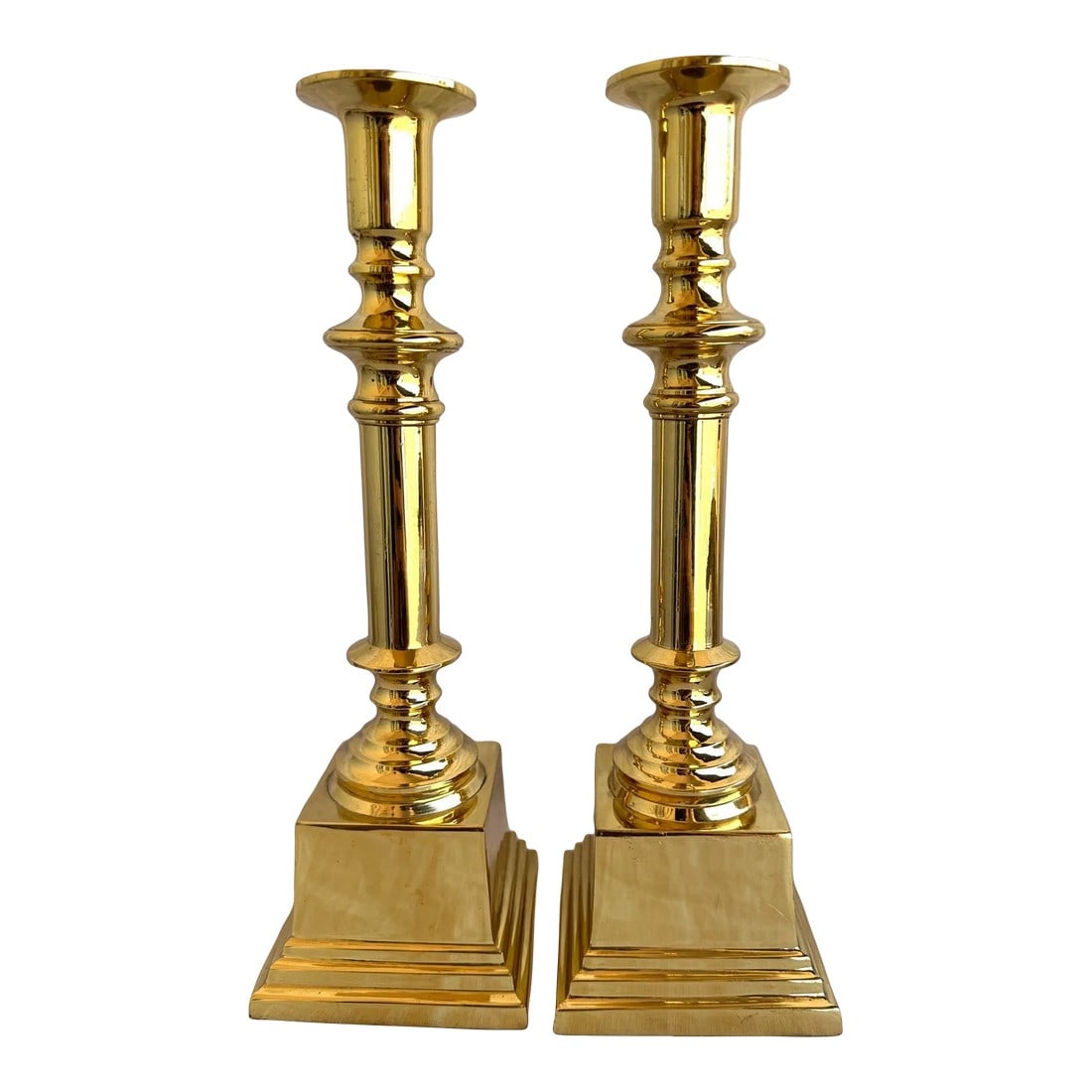 Vintage Pair of Brass Candlestick Holders (1 of 7)
