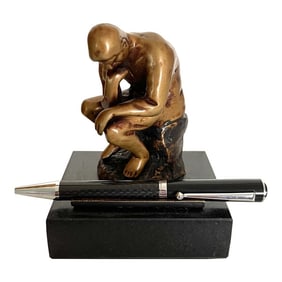 Bey Berk Bronze "The Thinker" Pen Holder