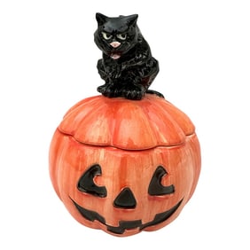 Halloween Fitz and Floyd Jack-O-Lantern Candy Dish