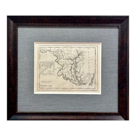 1805 Maryland Map by Matthew Carey, Framed