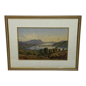 Dated 1903 Painting of Windermere Orrest Head Lake District Follower Harry Sutton Palmer