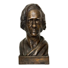 Historic Scottish 19th Century Bronze Sculpture Bust of Thomas Guthrie Philanthropist