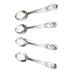 1960s Rogers Silverplate Presidents Tea Spoons Washington Monroe Madison Hoover- Set of 4