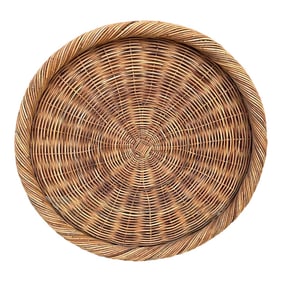 Extra Large Rustic Wicker 3ft Round Tray