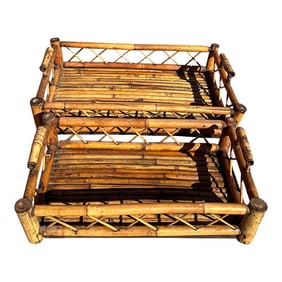 Pair of Bamboo Nesting Trays