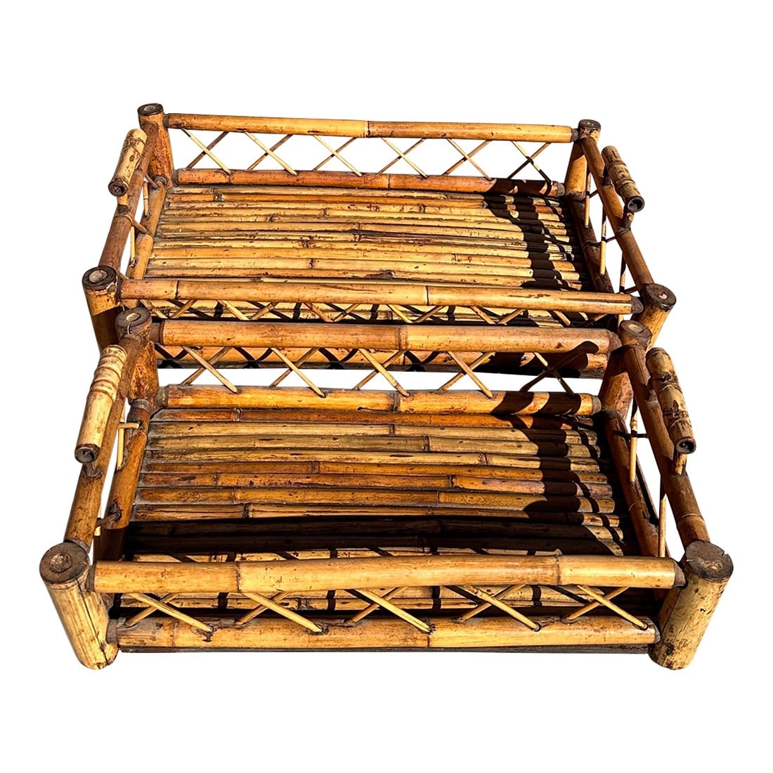 Pair of Bamboo Nesting Trays (1 of 7)