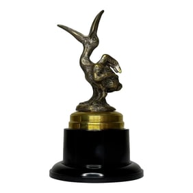 1920s Majestic Spanish Art Deco Pelican Bird Mascot Sculpture