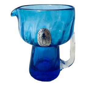 Pilgrim Glass Blue Mini Pitcher