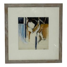 Form in Motion – Signed Abstract Watercolour by Adrian Heath | a British Modernist Masterwork