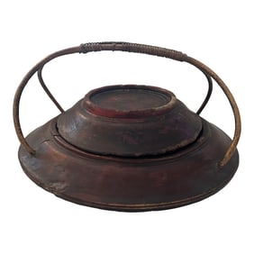 Antique Chinese Wood Food Basket
