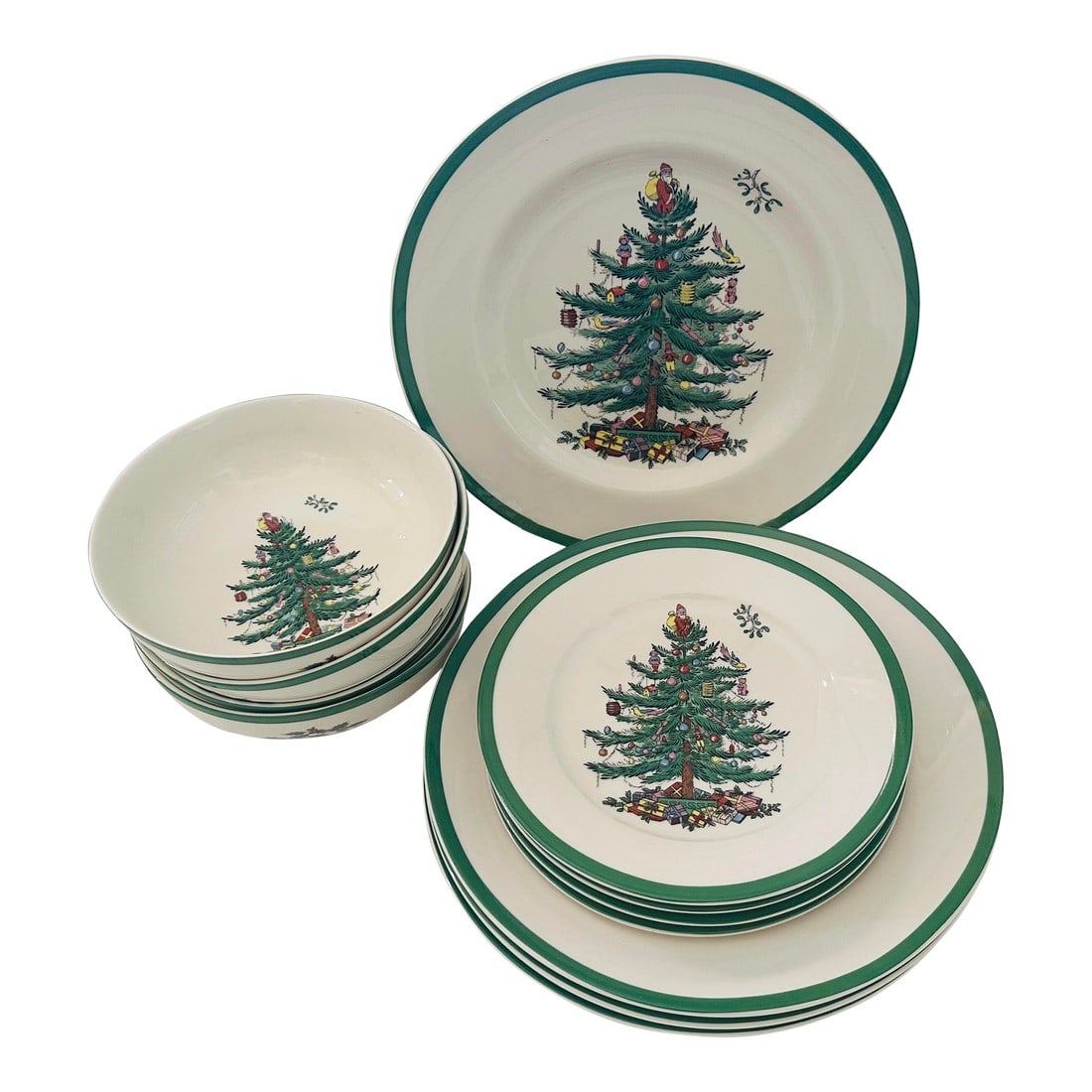 Spode "Christmas Tree" 16 Piece Dinnerware Set (1 of 9)