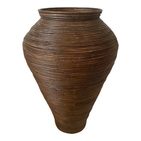 Vintage Pencil Reed Floor Vase