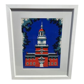 Betsy Bates Signed Serigraph "Independence Hall" Pencil Numbered