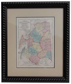 Maryland: Talbot, Queen Anne & Caroline, Framed Antique Map, Circa 1873