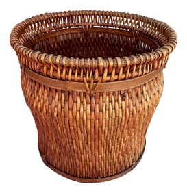 Large Chinese Woven Willow Basket