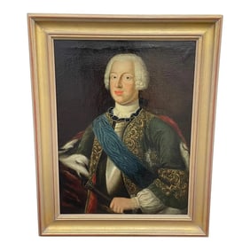18th-Century Court Portrait of Duke Anthony Ulrich With the Order of St Andrew Circle of Georg Chris